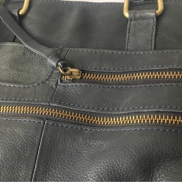 Great American Leatherworks Crossbody Blue Handbag Women Leather Shoulder Bag - Picture 3 of 8